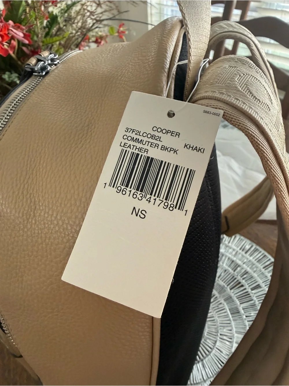 Michael Kors Tan Textured Leather Backpack for Men
